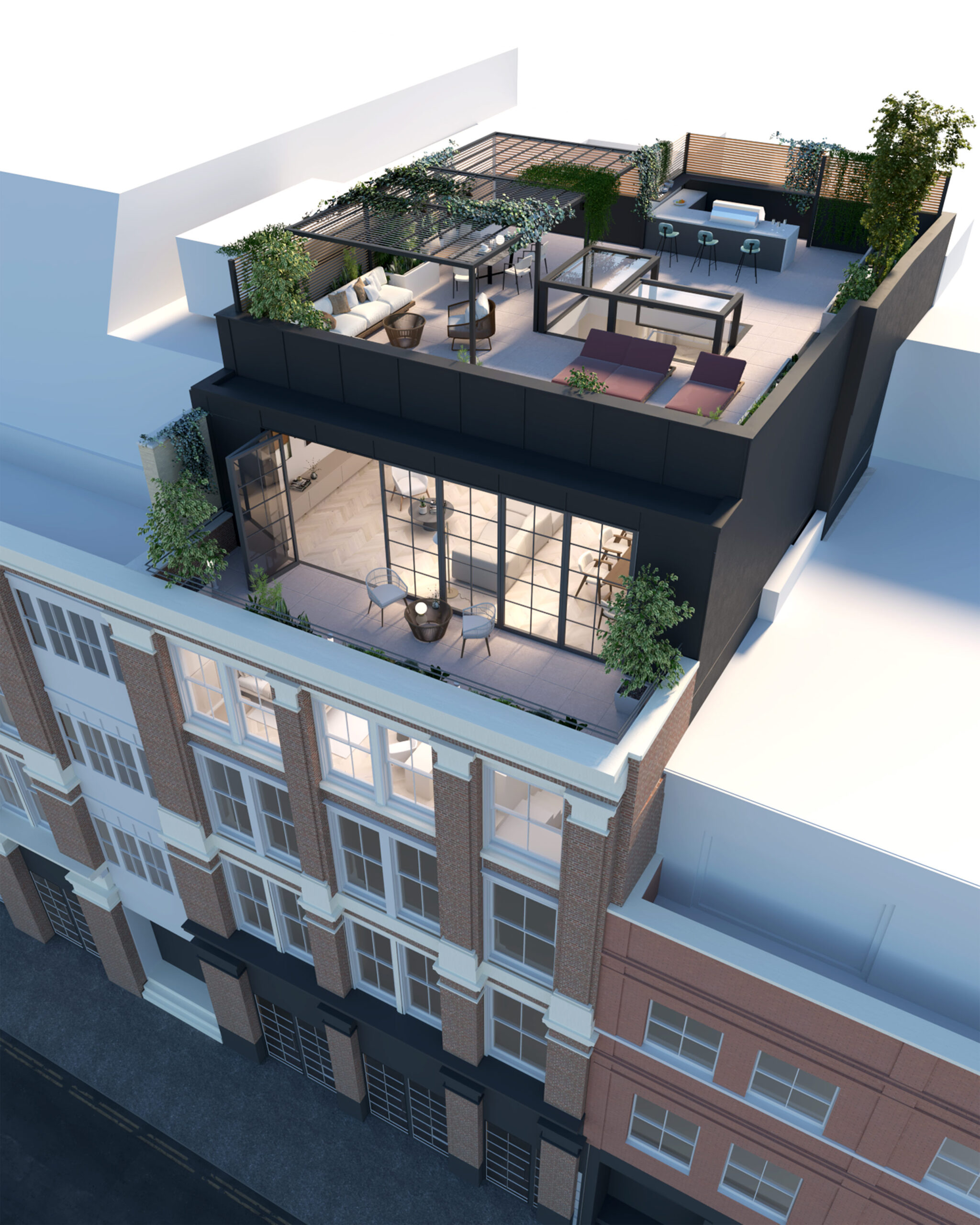 Old Street Rooftop: visual of rooftop extension