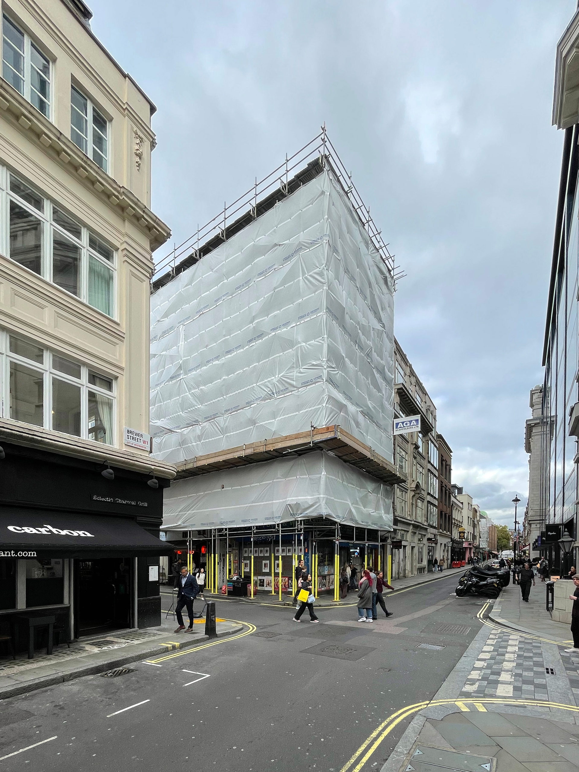 construction photo of heritage sensitive residential refurbishment in Westminster